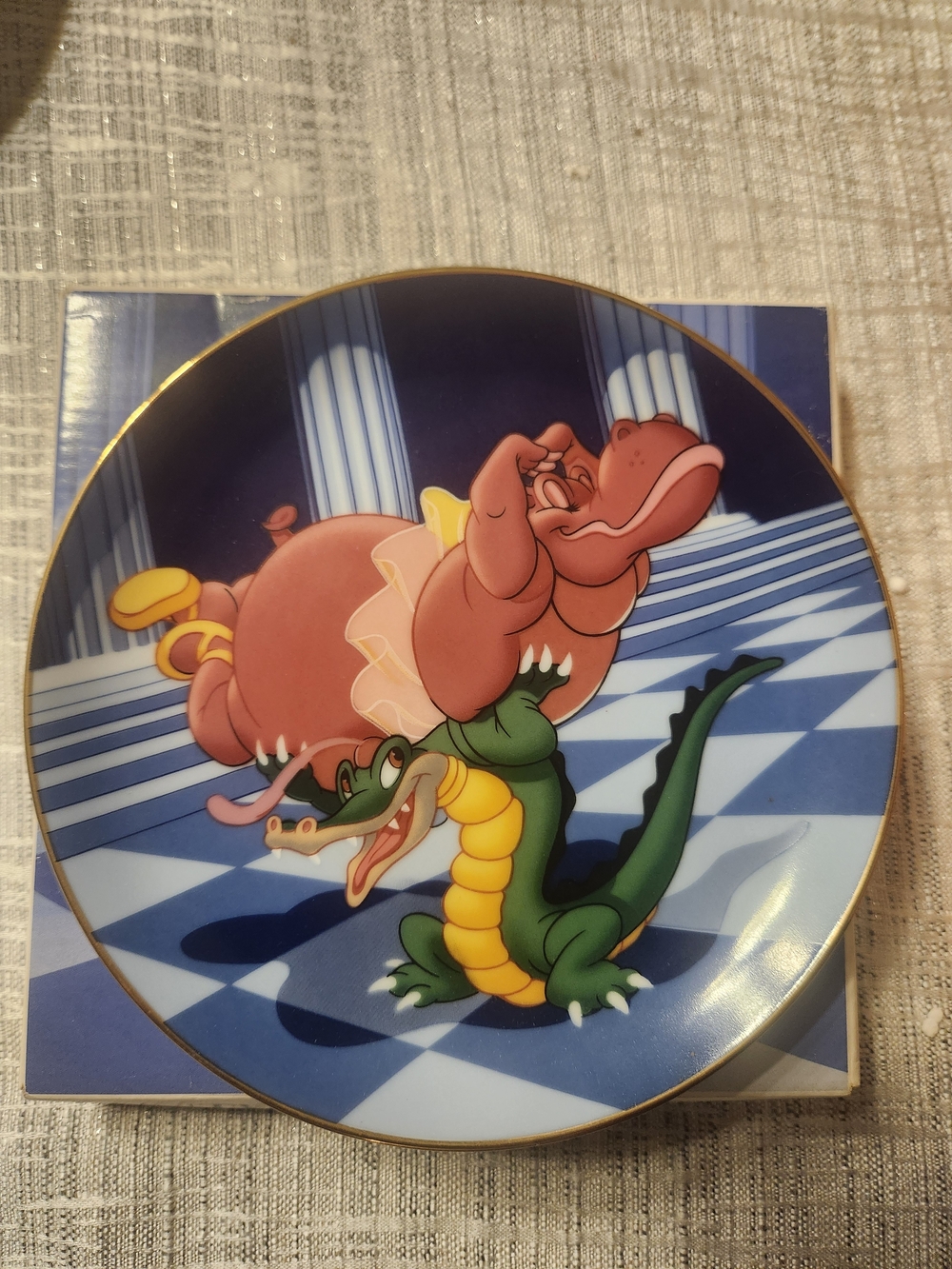 Disney Fantasia Commemorative Plate - White, Black, Blue